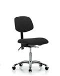 GSS41308 | Fabric Chair Chrome Desk Height with Casters in Bl
