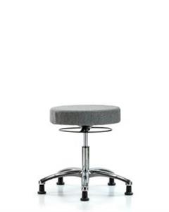 GSS41555 | Fabric Stool without Back Chrome Desk Height with