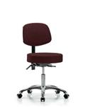 GSS41577 | Fabric Stool with Back Chrome Desk Height with Cas