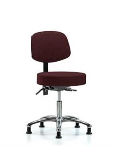 GSS41582 | Fabric Stool with Back Chrome Desk Height with Sta