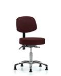GSS41582 | Fabric Stool with Back Chrome Desk Height with Sta