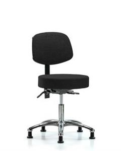 GSS41583 | Fabric Stool with Back Chrome Desk Height with Sta