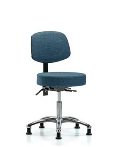 GSS41584 | Fabric Stool with Back Chrome Desk Height with Sta