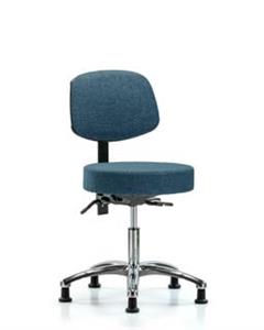 GSS41584 | Fabric Stool with Back Chrome Desk Height with Sta