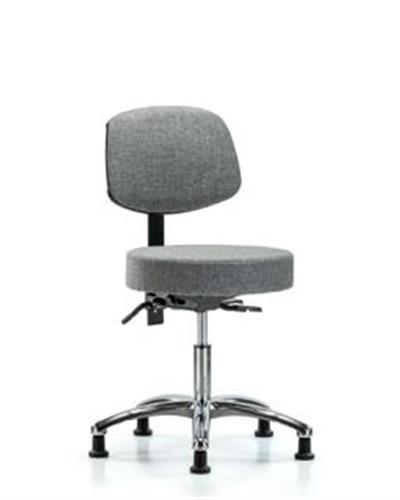 GSS41585 | Fabric Stool with Back Chrome Desk Height with Sta
