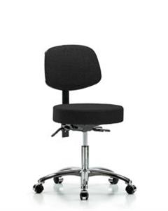 GSS41588 | Fabric Stool with Back Chrome Desk Height with Sea