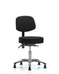GSS41593 | Fabric Stool with Back Chrome Desk Height with Sea