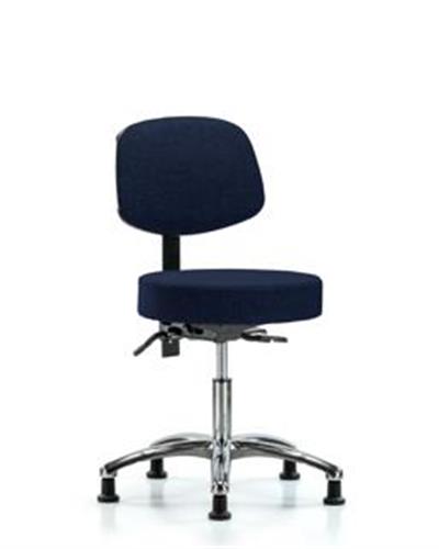 GSS41596 | Fabric Stool with Back Chrome Desk Height with Sea