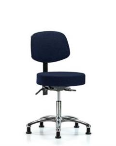 GSS41596 | Fabric Stool with Back Chrome Desk Height with Sea