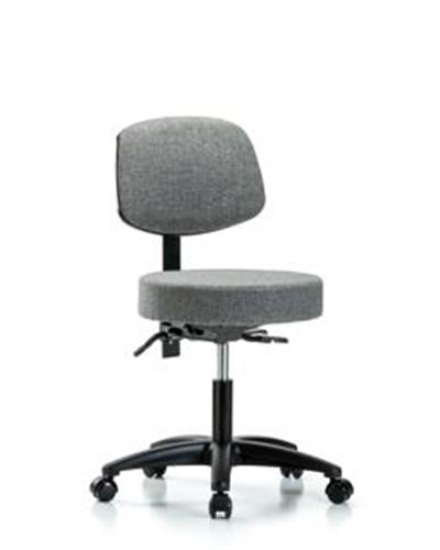GSS41600 | Fabric Stool with Back Desk Height with Casters in