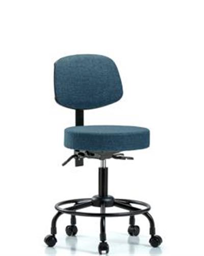 GSS41619 | Fabric Stool with Back Desk Height with Round Tube