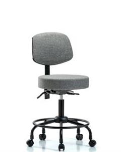 GSS41620 | Fabric Stool with Back Desk Height with Round Tube