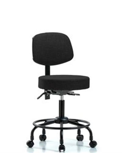 GSS41628 | Fabric Stool with Back Desk Height with Round Tube