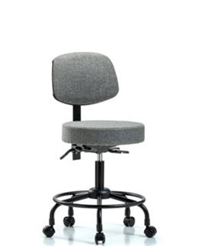 GSS41630 | Fabric Stool with Back Desk Height with Round Tube