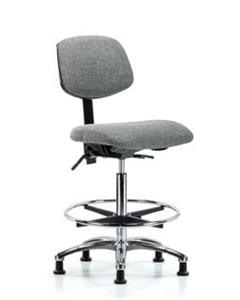 GSS41645 | Fabric Chair Chrome High Bench Height with Chrome