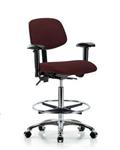 GSS41647 | Fabric Chair Chrome High Bench Height with Adjusta