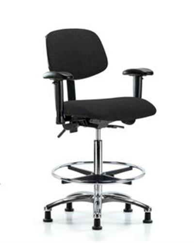GSS41653 | Fabric Chair Chrome High Bench Height with Adjusta