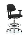 GSS41653 | Fabric Chair Chrome High Bench Height with Adjusta
