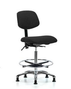 GSS41663 | Fabric Chair Chrome High Bench Height with Seat Ti