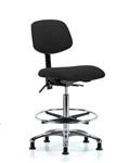 GSS41663 | Fabric Chair Chrome High Bench Height with Seat Ti
