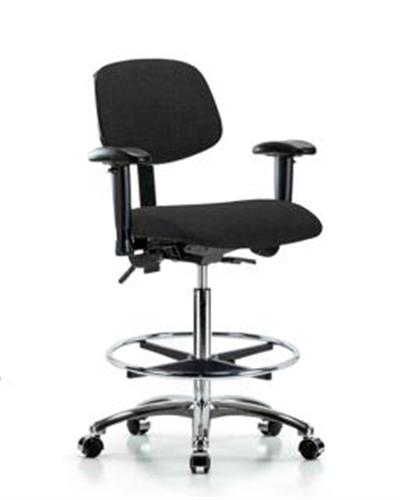 GSS41668 | Fabric Chair Chrome High Bench Height with Seat Ti