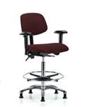 GSS41672 | Fabric Chair Chrome High Bench Height with Seat Ti