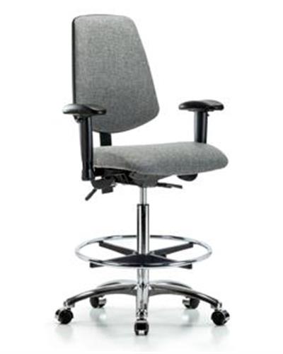GSS41690 | Fabric Chair Chrome High Bench Height with Medium