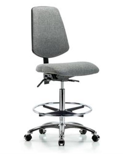 GSS41700 | Fabric Chair Chrome High Bench Height with Medium