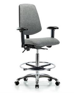 GSS41710 | Fabric Chair Chrome High Bench Height with Medium