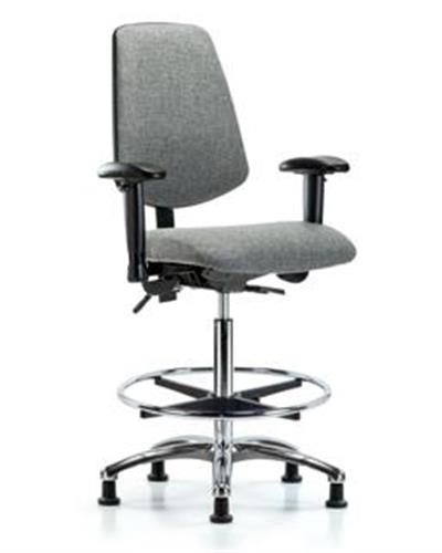 GSS41715 | Fabric Chair Chrome High Bench Height with Medium