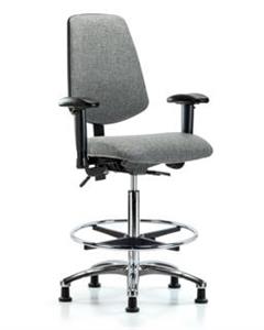 GSS41715 | Fabric Chair Chrome High Bench Height with Medium