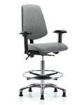 GSS41715 | Fabric Chair Chrome High Bench Height with Medium