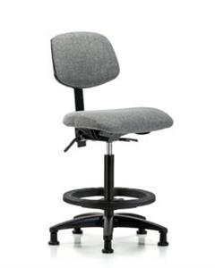 GSS41845 | Fabric Chair High Bench Height with Black Foot Rin