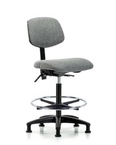 GSS41855 | Fabric Chair High Bench Height with Chrome Foot Ri