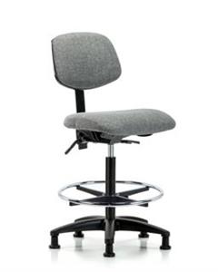 GSS41855 | Fabric Chair High Bench Height with Chrome Foot Ri
