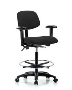 GSS41868 | Fabric Chair High Bench Height with Adjustable Arm