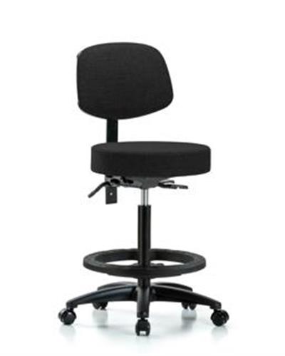 GSS42018 | Fabric Stool with Back High Bench Height with Blac