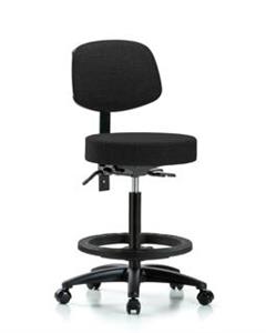 GSS42018 | Fabric Stool with Back High Bench Height with Blac