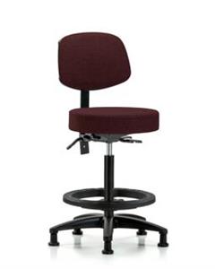 GSS42022 | Fabric Stool with Back High Bench Height with Blac