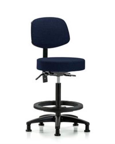 GSS42026 | Fabric Stool with Back High Bench Height with Blac