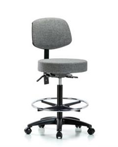 GSS42030 | Fabric Stool with Back High Bench Height with Chro