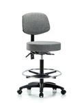 GSS42030 | Fabric Stool with Back High Bench Height with Chro