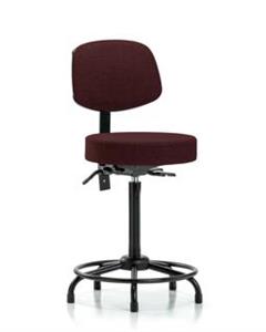 GSS42062 | Fabric Stool with Back High Bench Height with Roun