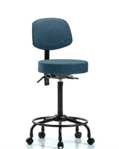 GSS42069 | Fabric Stool with Back High Bench Height with Roun