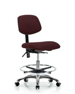 GSS42117 | Fabric Chair Chrome Medium Bench Height with Seat