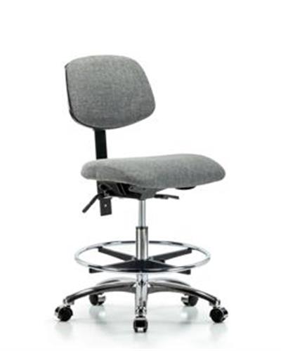 GSS42120 | Fabric Chair Chrome Medium Bench Height with Seat