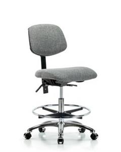GSS42120 | Fabric Chair Chrome Medium Bench Height with Seat