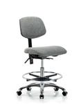 GSS42120 | Fabric Chair Chrome Medium Bench Height with Seat