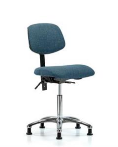 GSS42134 | Fabric Chair Chrome Medium Bench Height with Seat