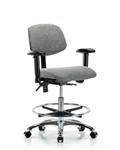 GSS42140 | Fabric Chair Chrome Medium Bench Height with Seat